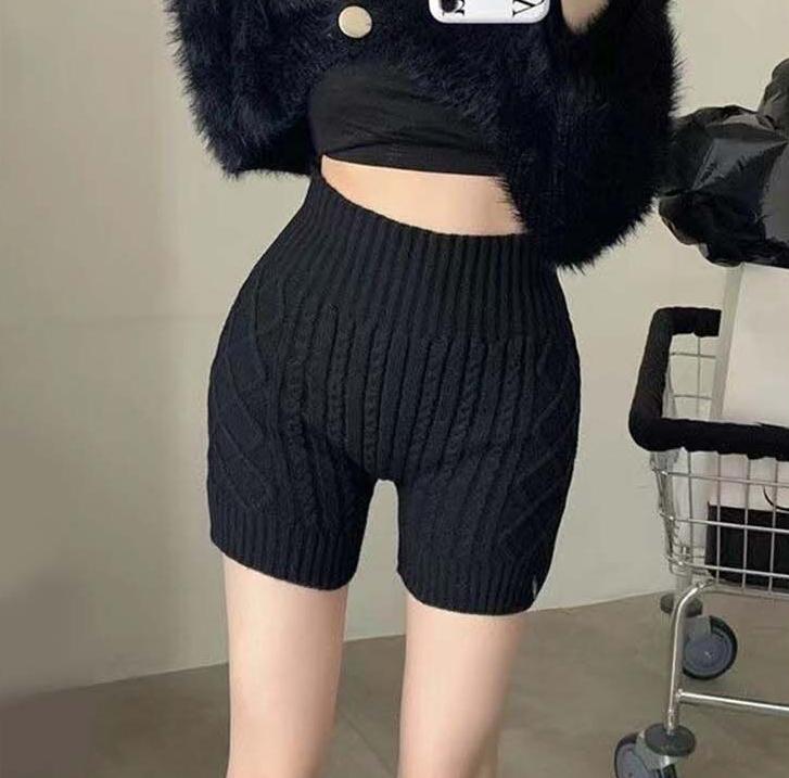 여성 니트보온속바지 수면 보온속반바지 겨울용 이미지 2