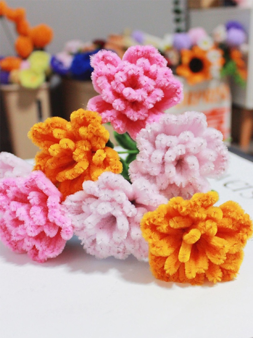 모루 철사 DIY 카네이션 꽃다발 공예 만들기 패키지 부모님 선생님 스승의날 어버이날 - 상세 이미지 2