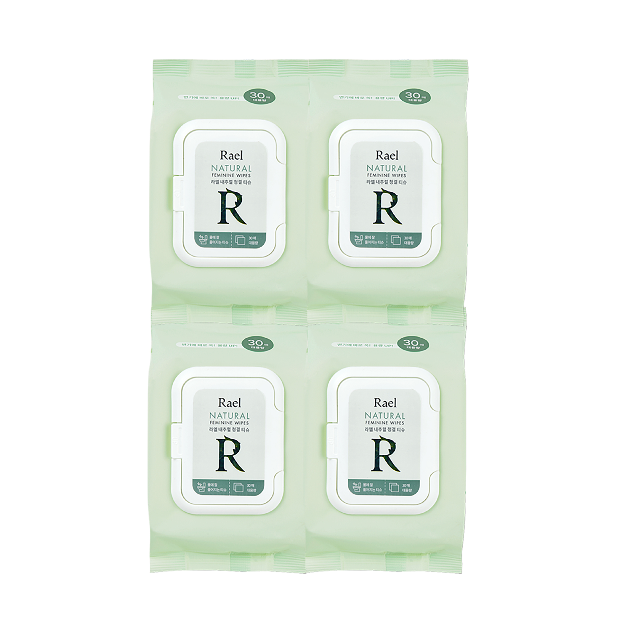 내추럴 청결 티슈 30매, 4개 제품 이미지