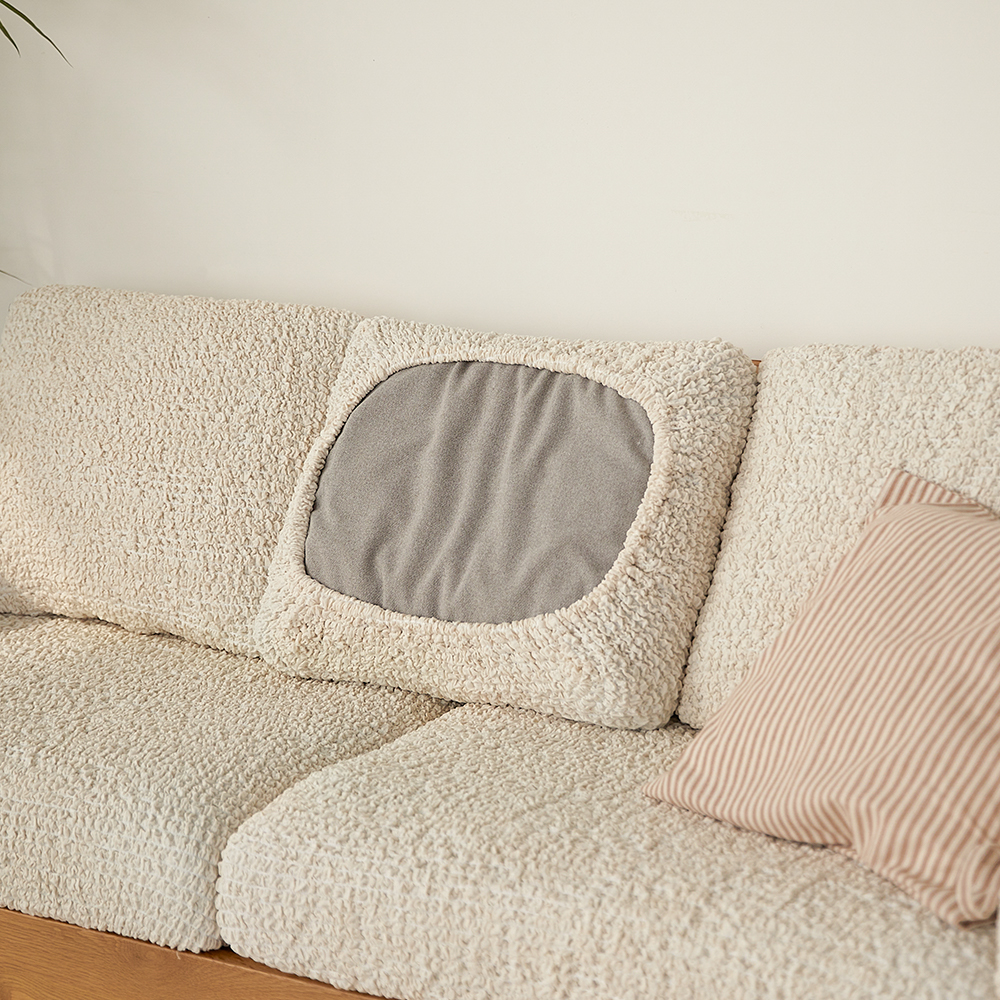 올핏 사이즈 고민NO 고탄력 만능 스판 분리형 쇼파커버 덮개 카우치 사계절 아이보리 일반 FREE