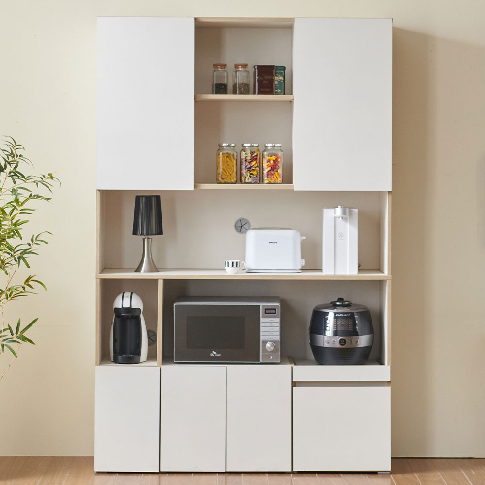 스코나 맨자노 1200 키큰 렌지대 주방수납장세트 홈카페 냉장고장