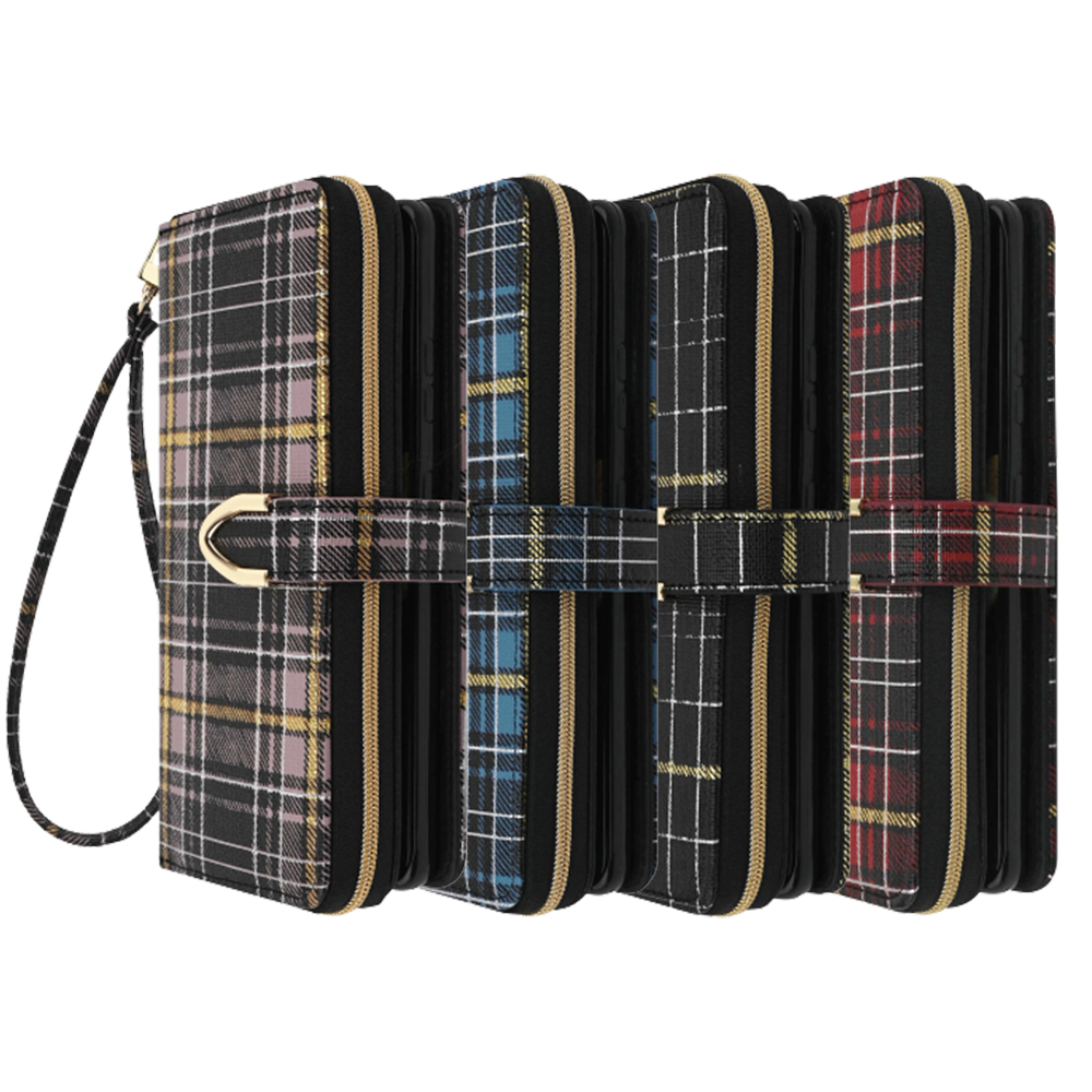 갤럭시S24 울트라 레드 타르탄 스트랩 지갑형 다이어리 플러스 케이스 - 상세 이미지 3