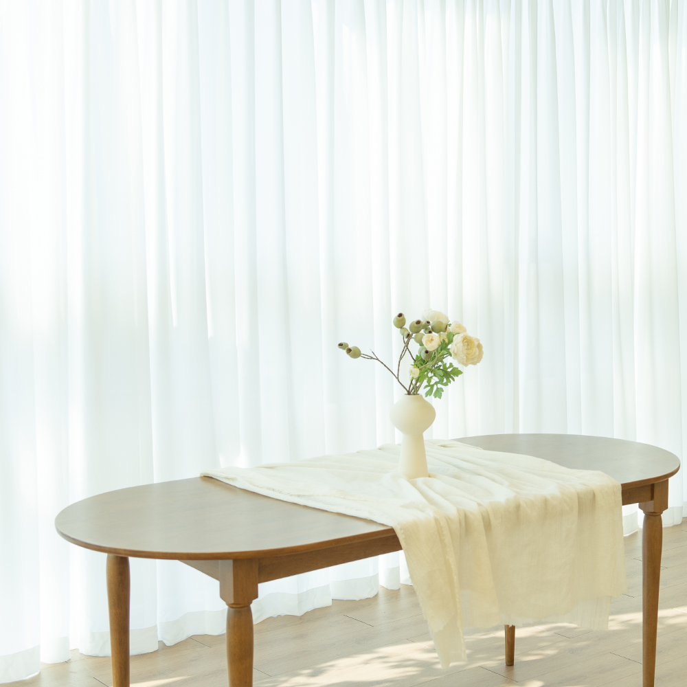 국내산 원단공장 프리미엄 이음선없는 나비주름 쉬폰커튼