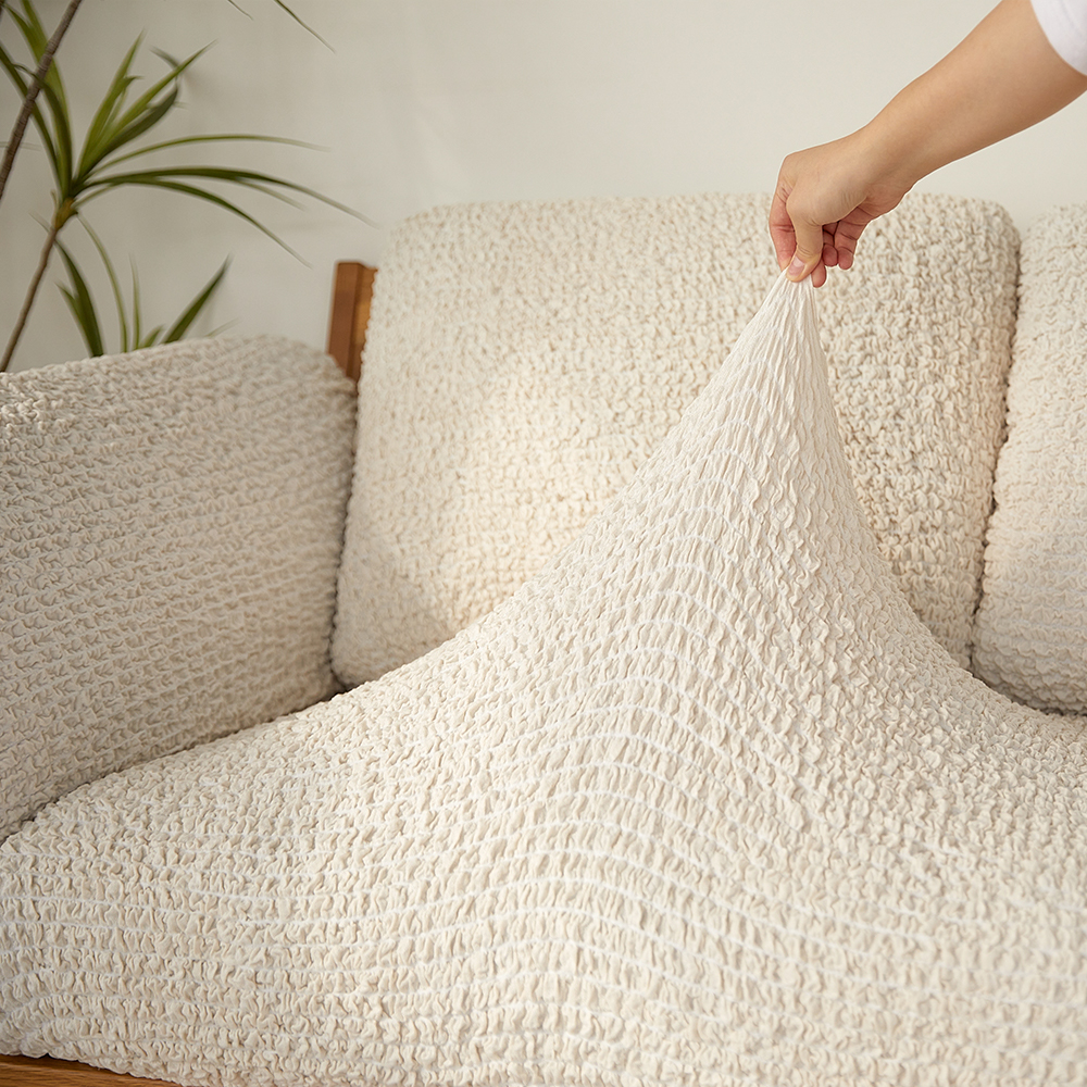 올핏 사이즈 고민NO 고탄력 만능 스판 분리형 쇼파커버 덮개 카우치 사계절 아이보리 일반 FREE