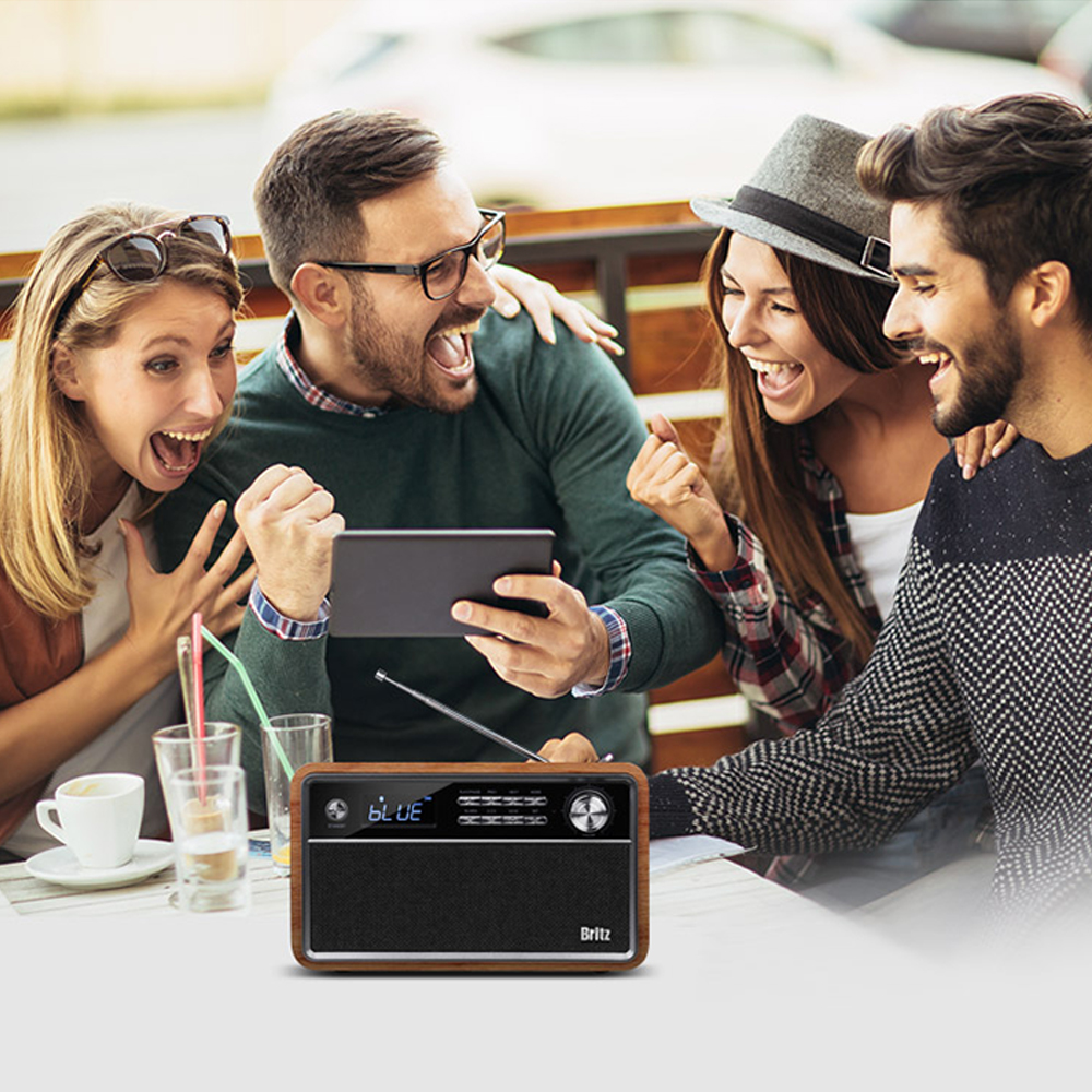 브리츠 엔틱 블루투스스피커 거실 매장 인테리어 무선 스피커 라디오 이미지 3
