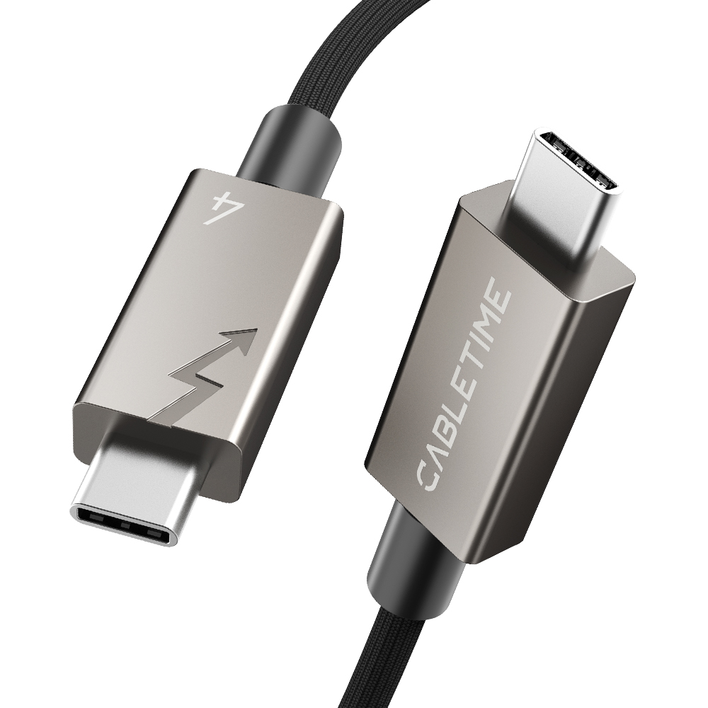 케이블타임 USB4 8K 60Hz PD3.1 240W C타입 고속 케이블 0.5m, 1개 - 상품 이미지