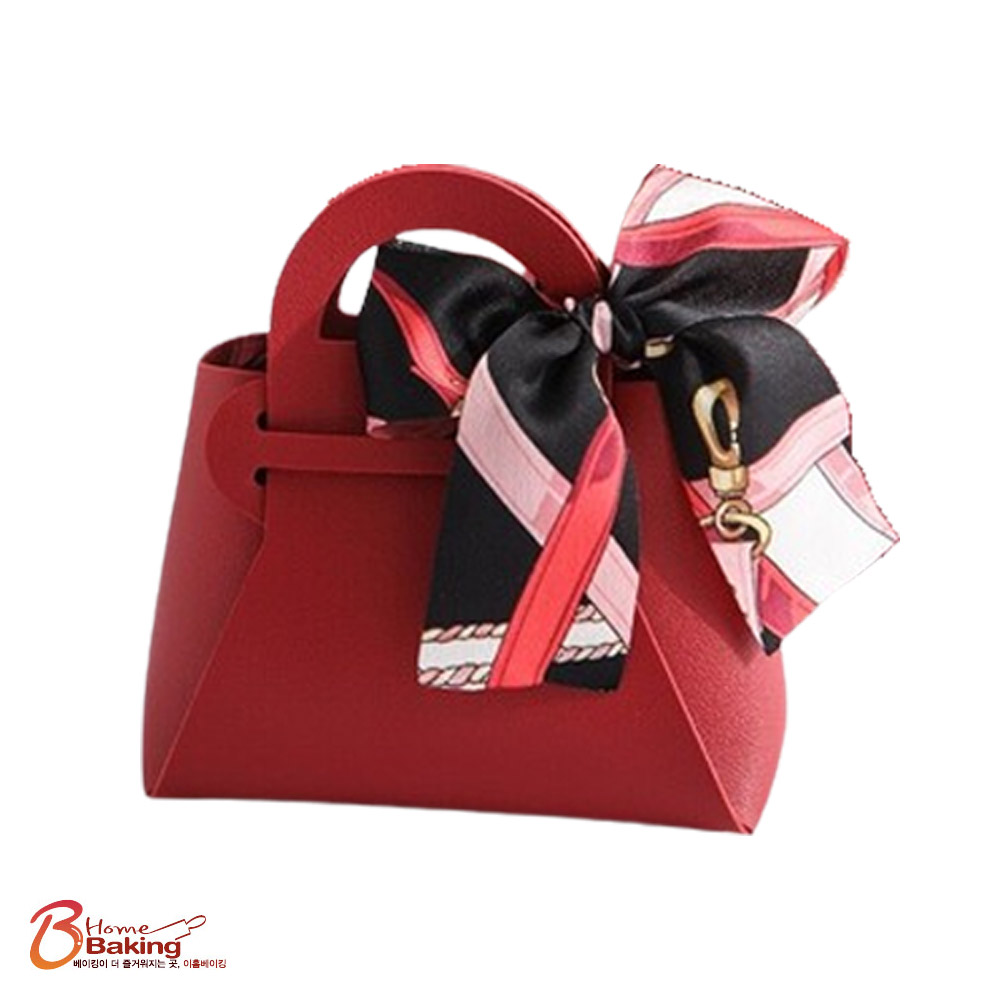 스카프포장가죽선물포장상자 레드 핑크 주황 화이트 블루 택1 구디백 트레이 수납 현관바구니 - 상세 이미지 2