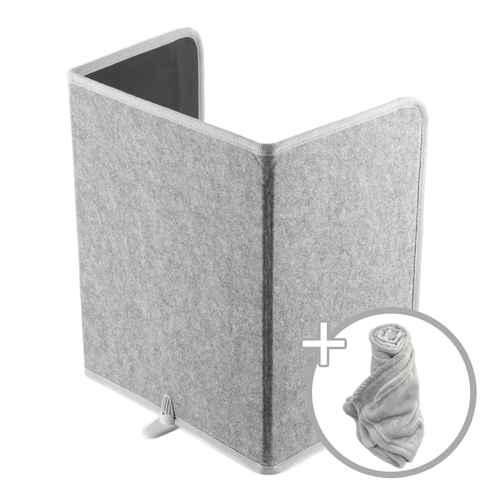 사무실 발난로 접이식 히팅패드 파티션히터 담요포함