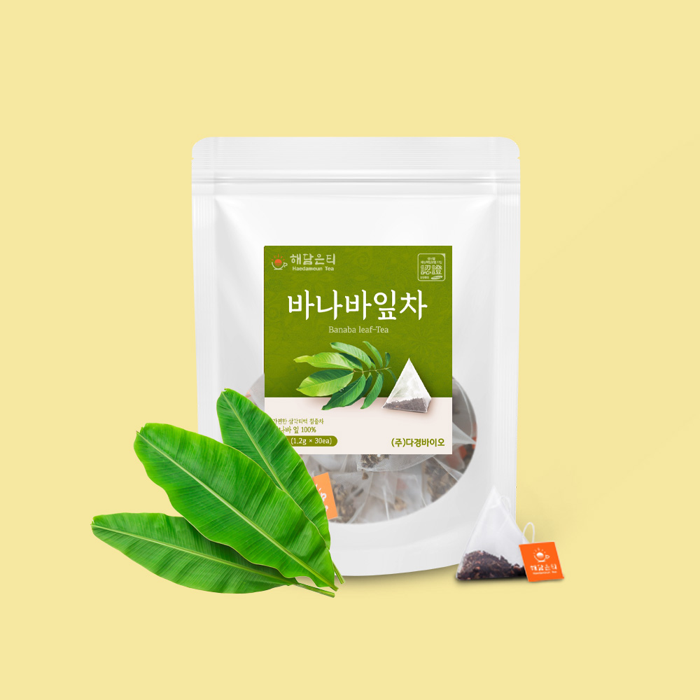 해담은티 바나바잎차 100% 효능 생분해티백 1.2g x 30개입 - 상품 이미지