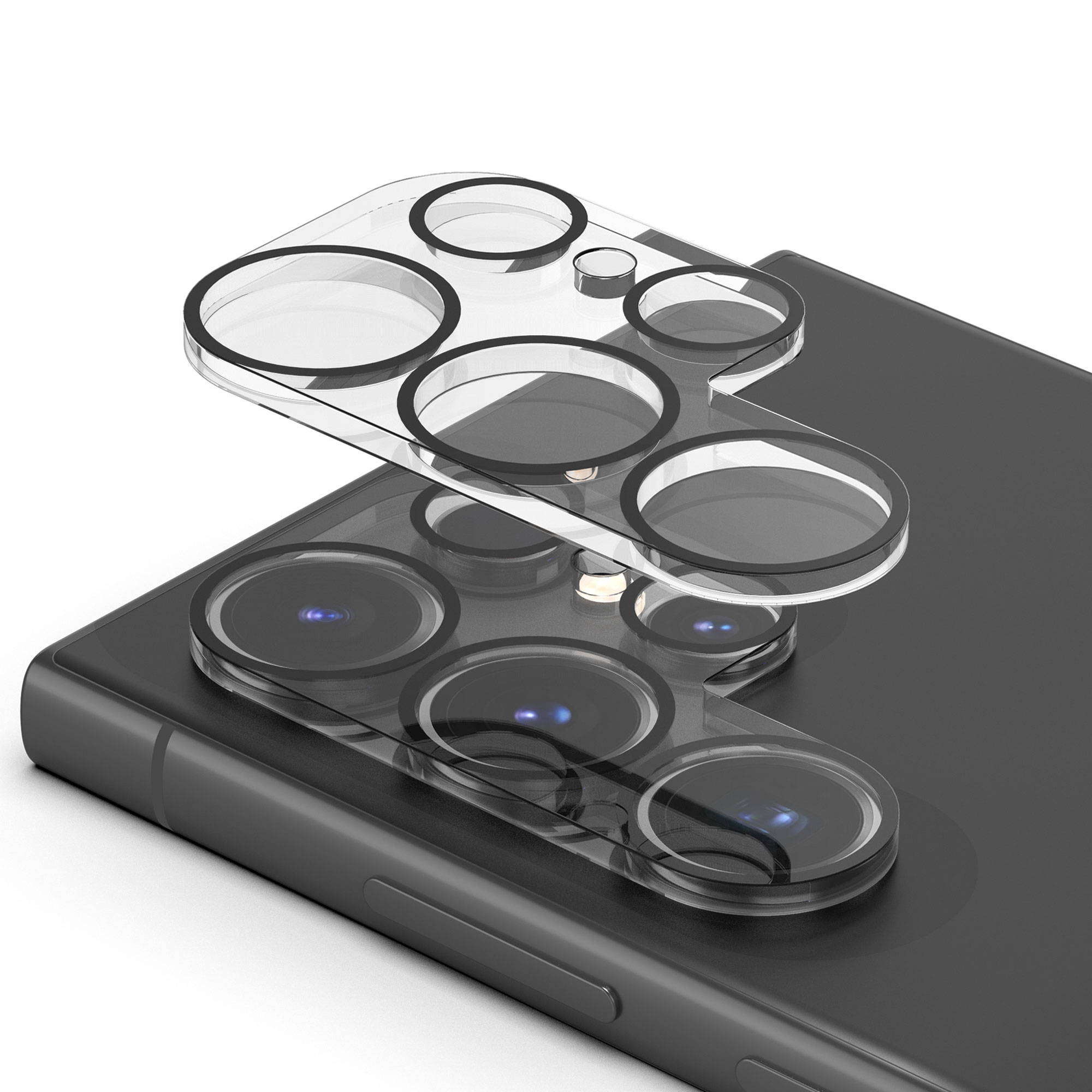 빛번짐방지 카메라 렌즈 프레임 강화유리 풀커버 필름 갤럭시S24 플러스, 2매입