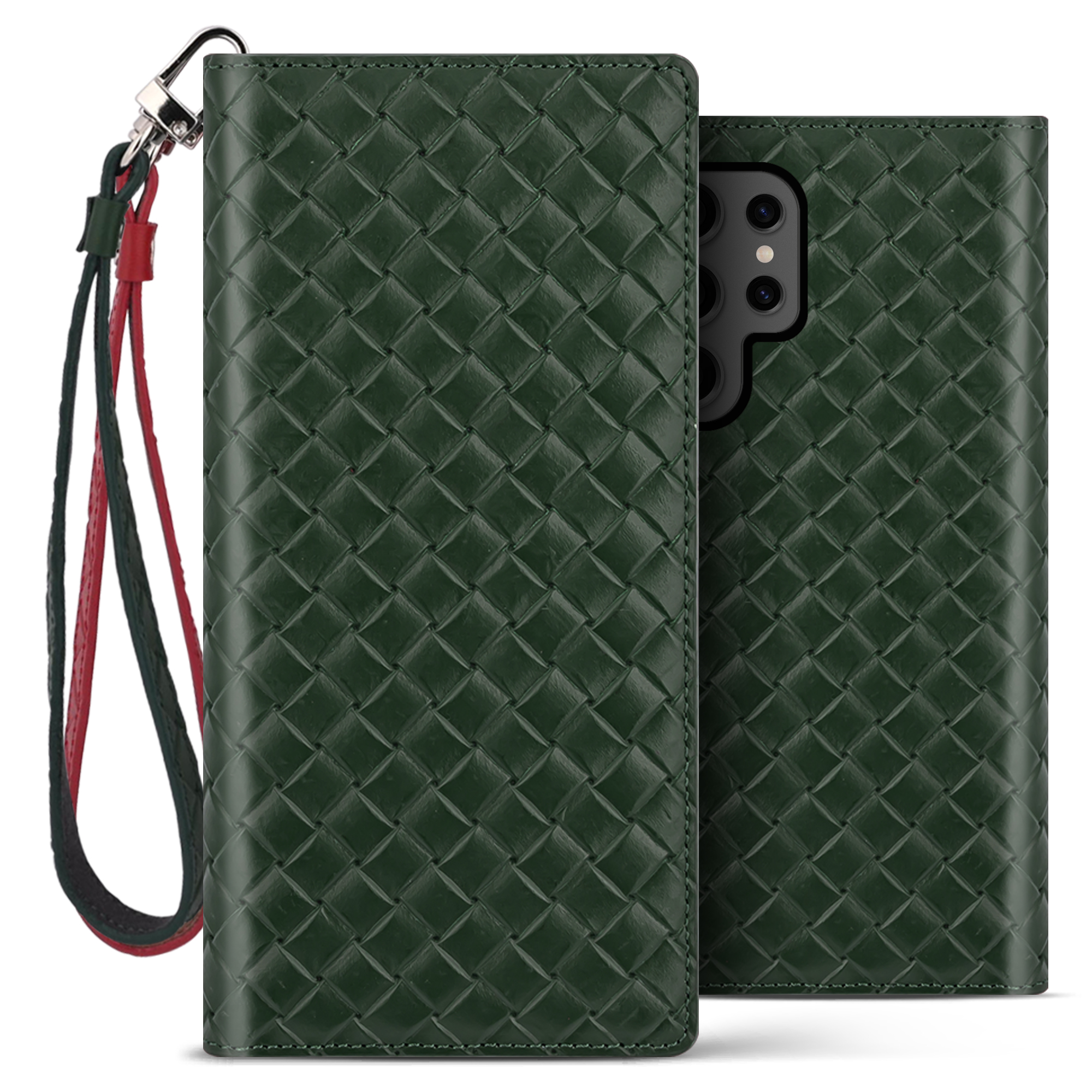 벨라벨루치 갤럭시S24 울트라 비첸티노 플립 지갑형 다이어리 핸드폰 플러스 케이스 마호가니레드 - 상세 이미지 2