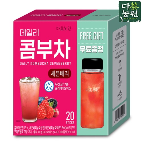 다농원 데일리 콤부차 세븐베리 20T +전용보틀 세트 : 과자마켓