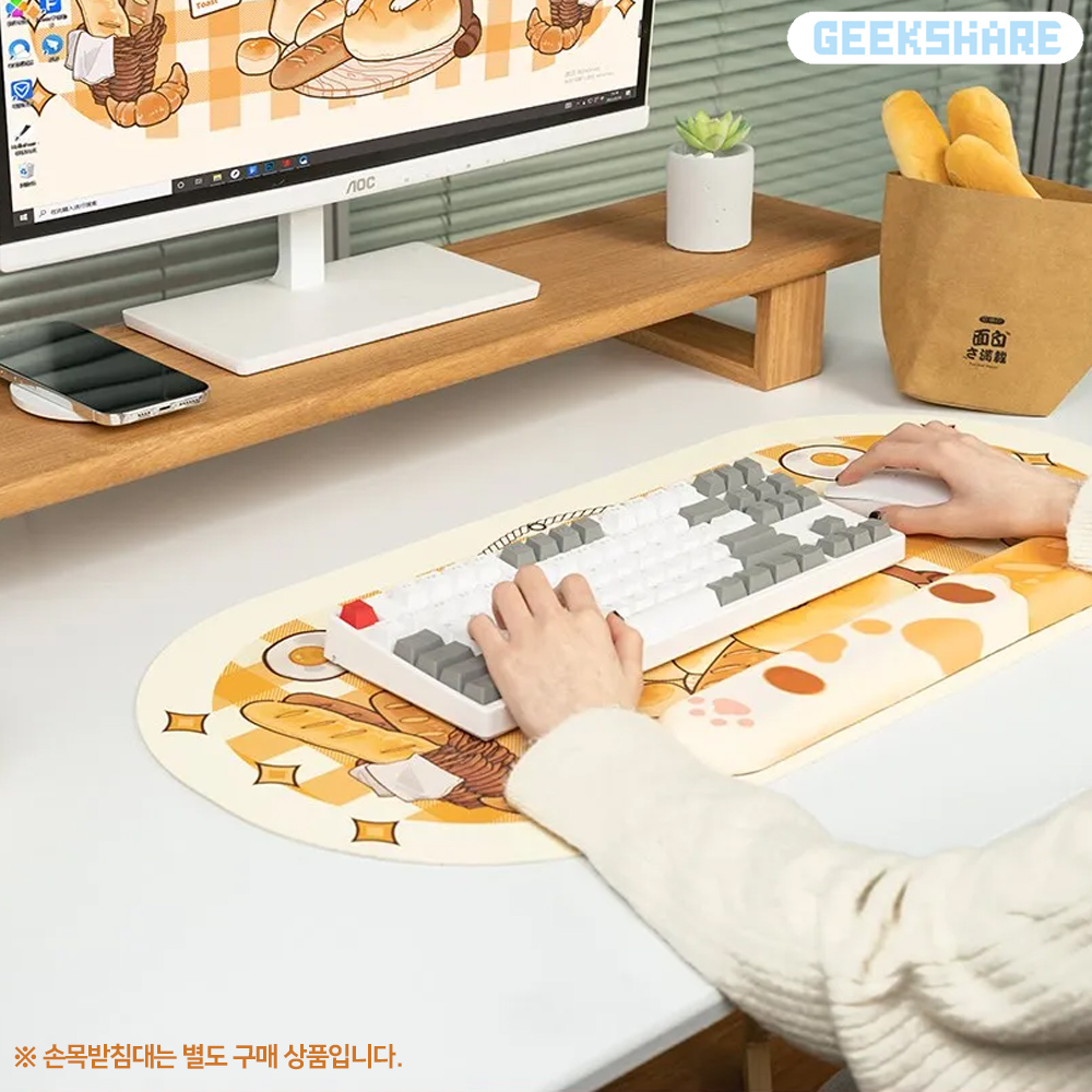 마우스 장패드 게이밍 키보드 패드 긱쉐어 캣스위트베이커리 - 상세 이미지 4
