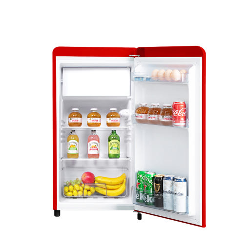 쿠잉 레트로 미니냉장고 REF-90CN