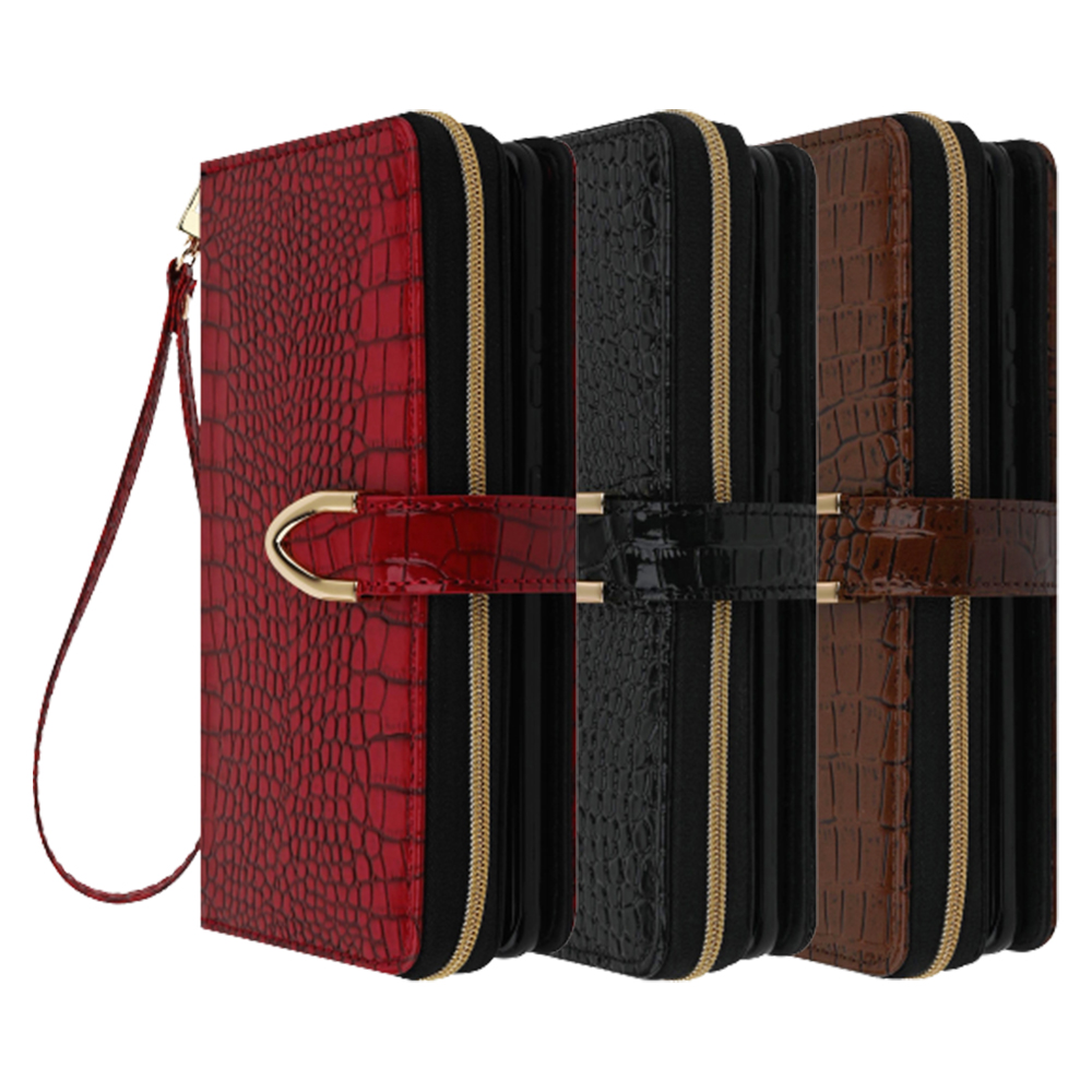 갤럭시 버디3 A15 오트 지갑형 스트랩 다이어리 핸드폰 케이스 레드 - 상세 이미지 2