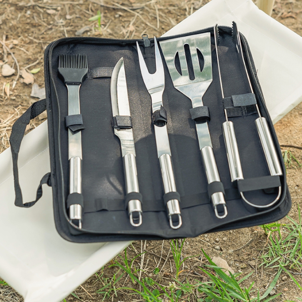 캠핑 키친툴세트 백패킹 스텐 바비큐 주방 취사 조리도구 5종