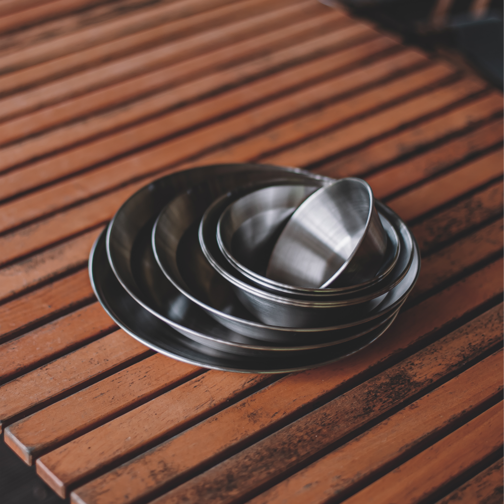 키녹스 캠핑 그릇 2인 스텐 식기 세트 8P STS304