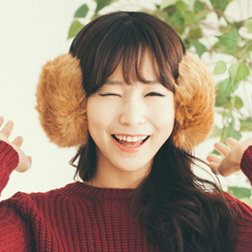 접히는귀마개 옛날 성인귀도리 겨울 군대 토끼털 - 상세 이미지 4