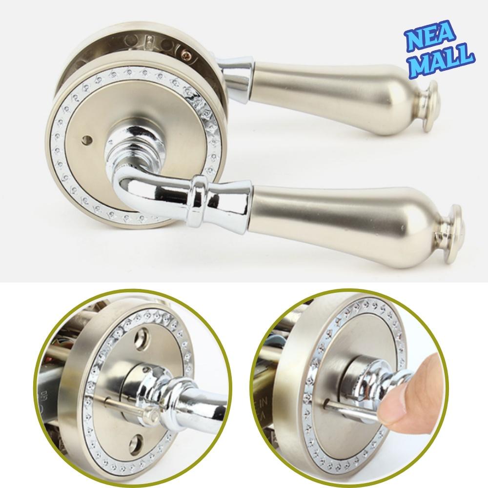 욕실 도어 방문 손잡이 교체 NC 버튼형 방문고리 교체