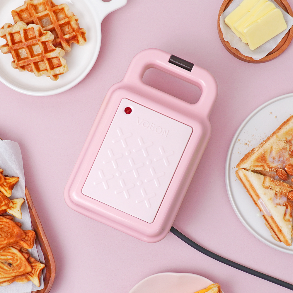 보본 키즈 와플 기계 포켓 미니 샌드위치 메이커 크로플 누룽지 만들기 VB-SM301P