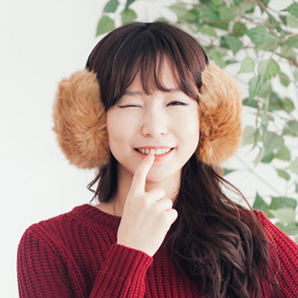 접히는귀마개 옛날 성인귀도리 겨울 군대 토끼털 - 상세 이미지 5