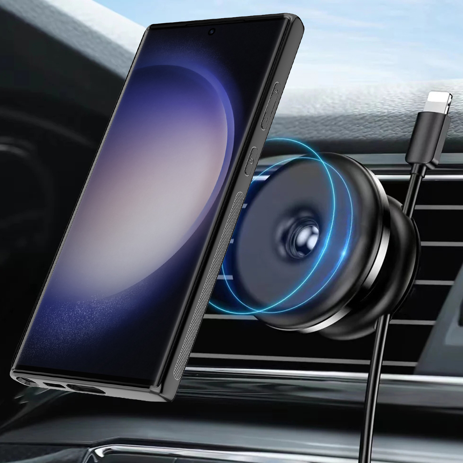 그리핑 아머엑스 맥세이프 슬림 범퍼 카본 케이스 블랙, 갤럭시S24 울트라 - 상세 이미지 4