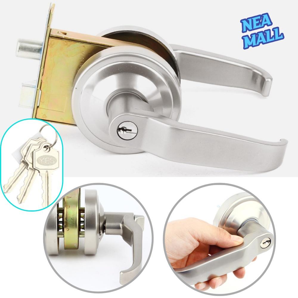 현관문 방화문 도어 손잡이 교체 그레이 열쇠형 철문 문고리 교체