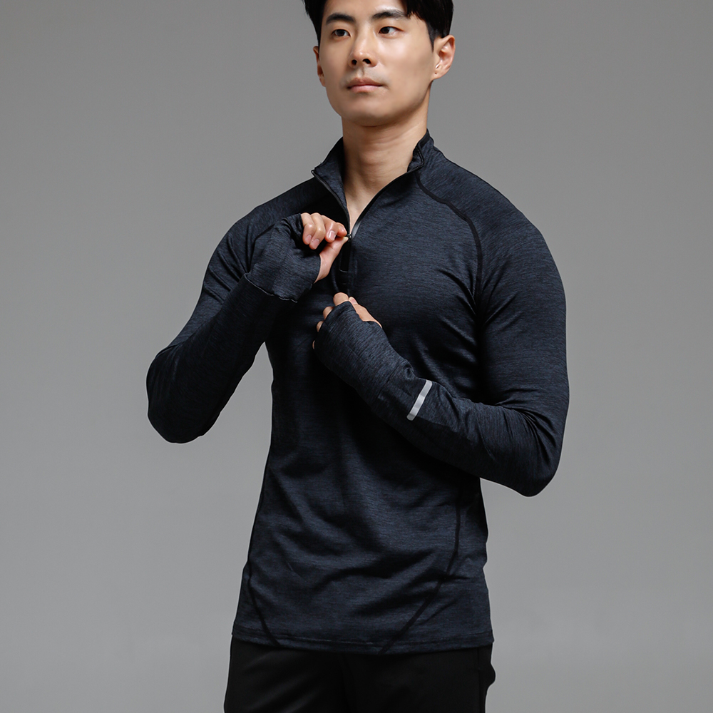 하프집업 트레이닝 상의 드릴 트랙탑 운동복 이미지 2