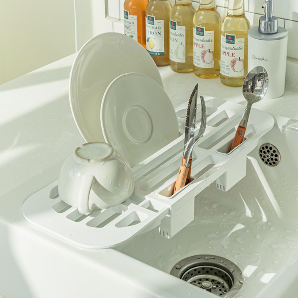 길이조절 싱크볼 식기건조대 주방 물빠짐 그릇건조대 드라잉매트