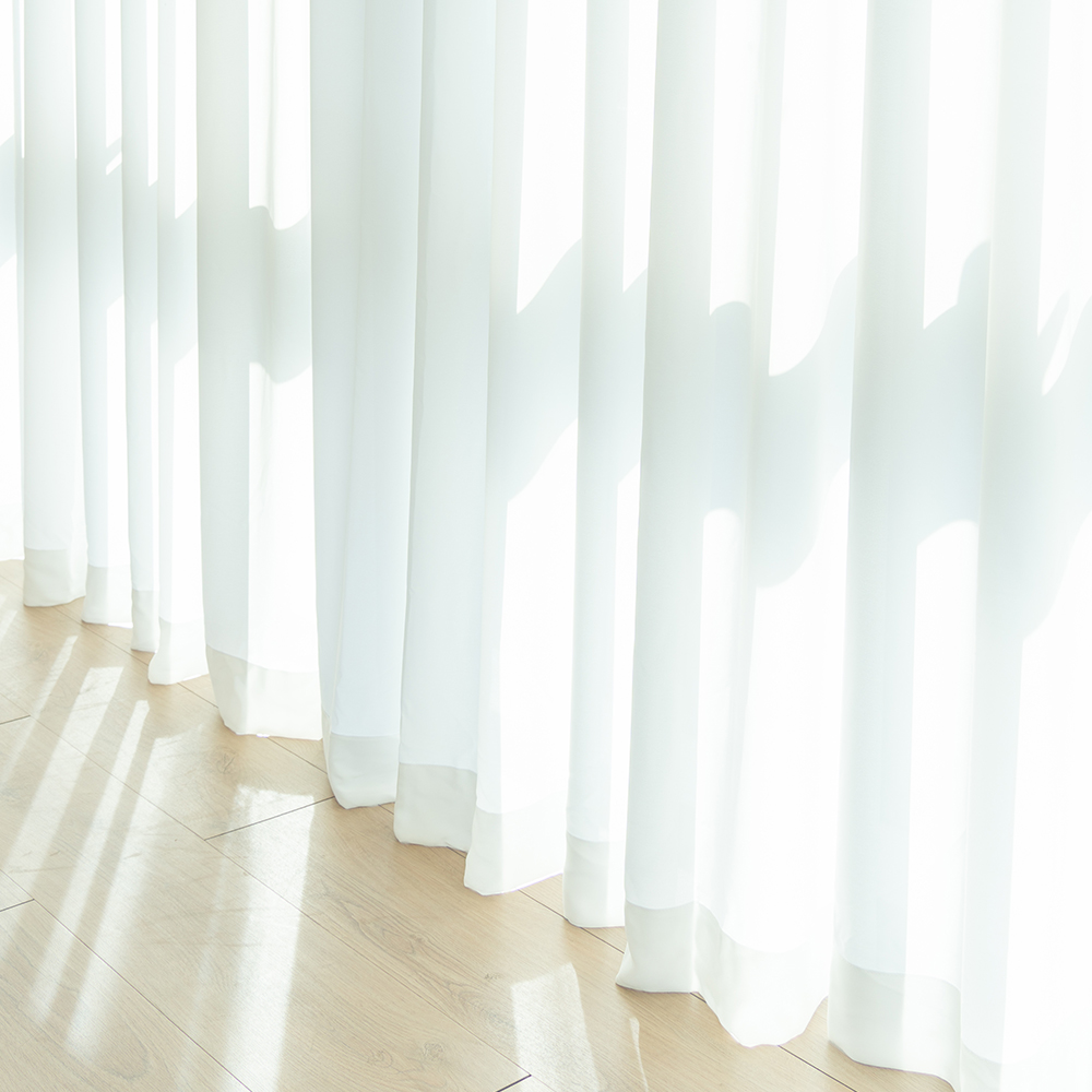 국내산 원단공장 프리미엄 이음선없는 나비주름 쉬폰커튼