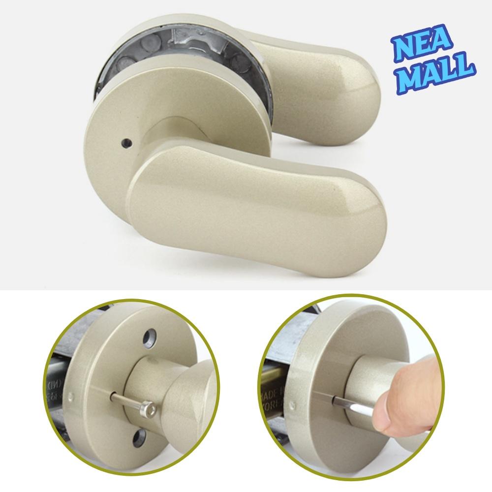 도어 방문고리 화장실 손잡이 교체 그레이 버튼형 손잡이 교체