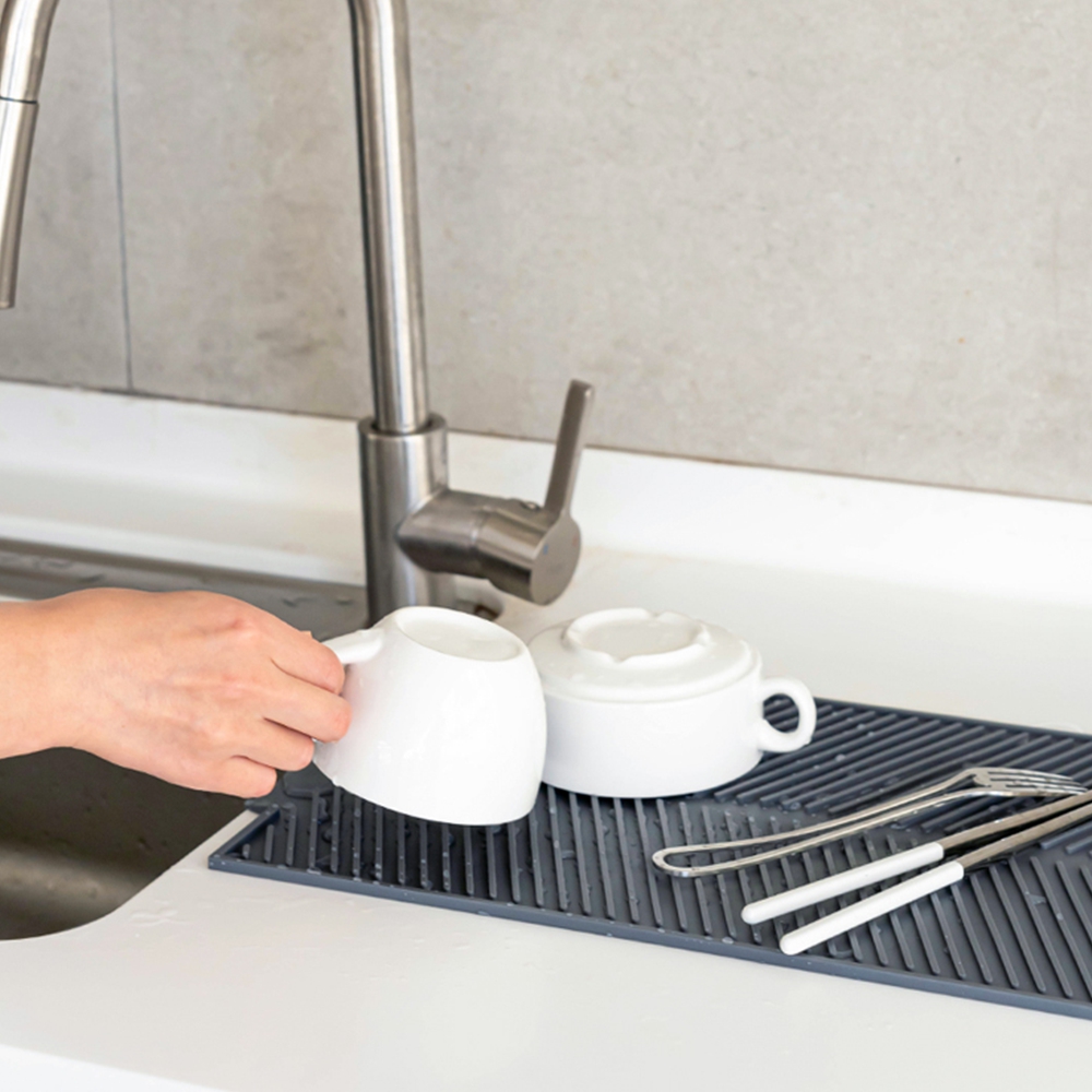 실리콘 드라잉매트 싱크대 물빠짐 트레이 식기 그릇건조대