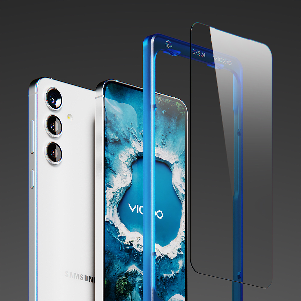 빅쏘 2.5CX 지문인식 강화유리 액정보호필름 갤럭시S24 울트라, 2매입