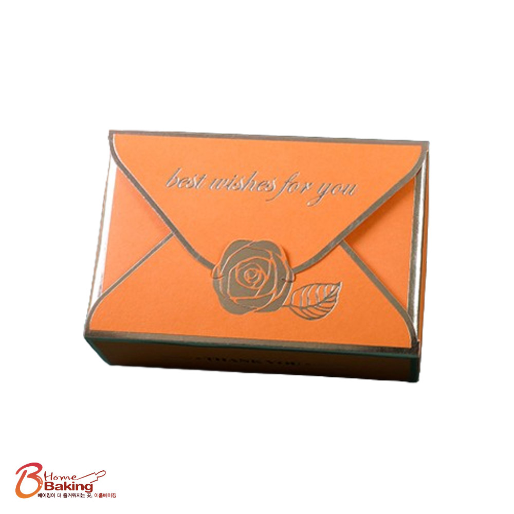편지모양선물상자 핑크 네이비 레드 오렌지 택1 초콜릿박스6구 초콜렛상자 포장상자 답례품 - 상세 이미지 5
