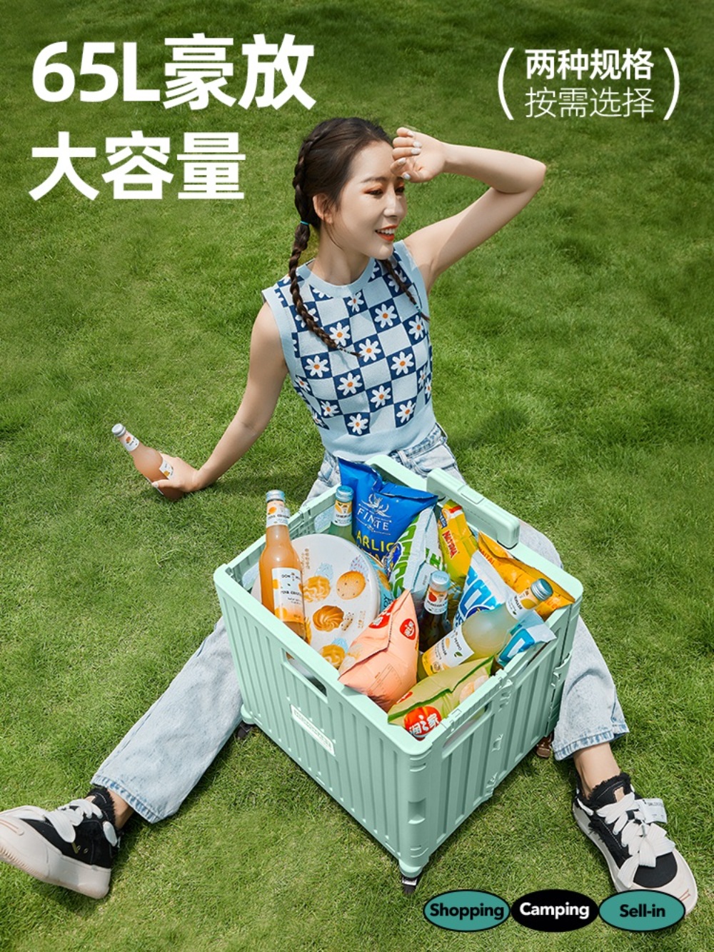 캠핑카트 아웃도어 접이식카트 웨건 접이식 폴딩 휴대용 왜건 수레 - 상세 이미지 5