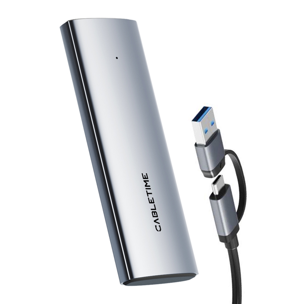케이블타임 USB3.2 Gen2 10Gbps M.2 NVMe SSD 외장케이스 CB32G - 상품 이미지