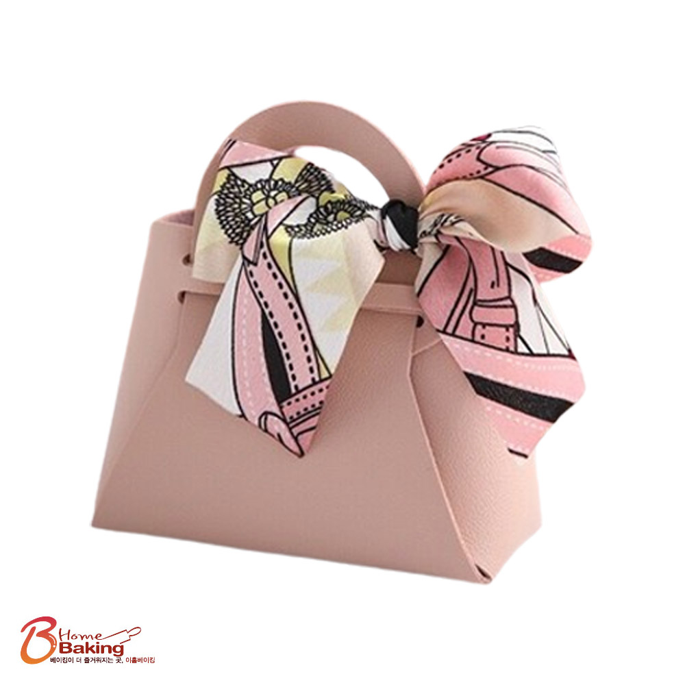 스카프포장가죽선물포장상자 레드 핑크 주황 화이트 블루 택1 구디백 트레이 수납 현관바구니 - 상세 이미지 3
