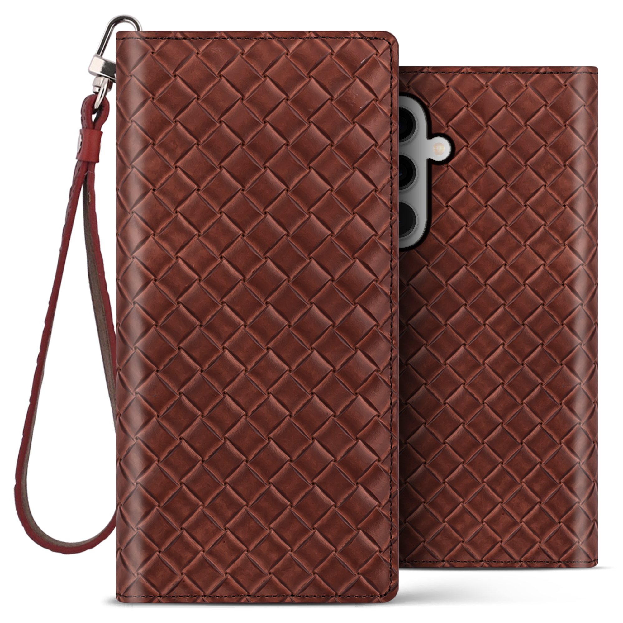 벨라벨루치 갤럭시S24 울트라 비첸티노 플립 지갑형 다이어리 핸드폰 플러스 케이스 마호가니레드 - 상세 이미지 5