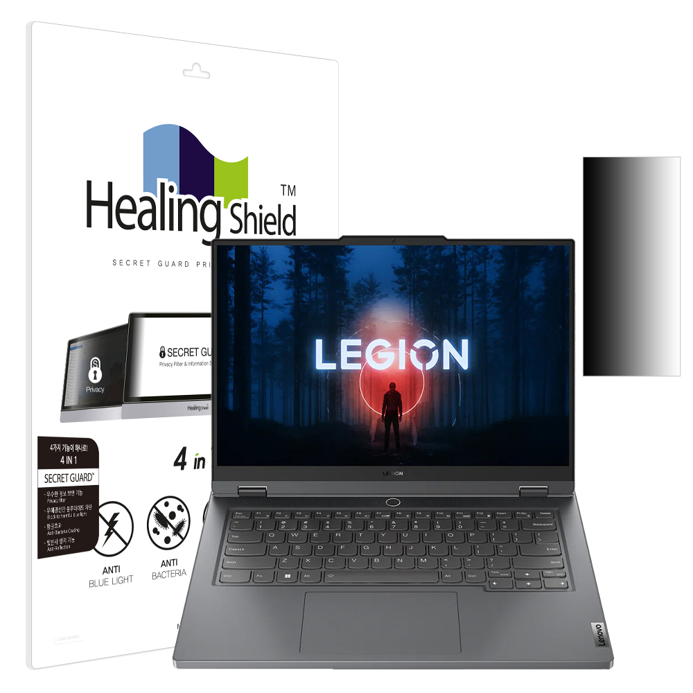 레노버 리전 슬림5 14APH R7 4060 Plus SNS 메신저 사이드 프라이버시 보안필름 - 메인 이미지