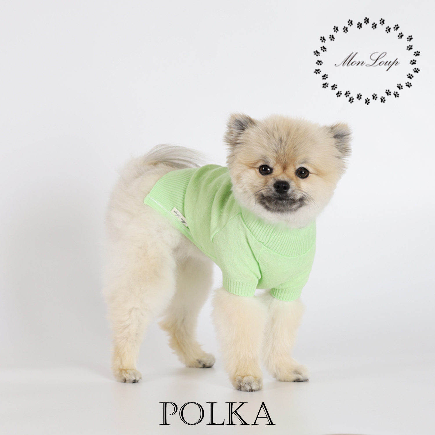 강아지옷 몽루 울블랜드 니트 폴카(POLKA)