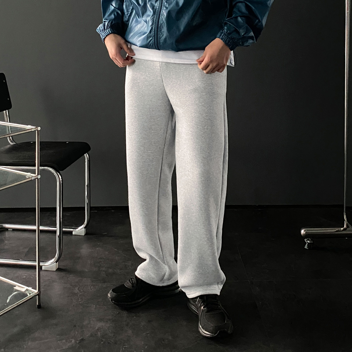 남성기모바지 남자와이드팬츠 남자통바지 - 상세 이미지 3