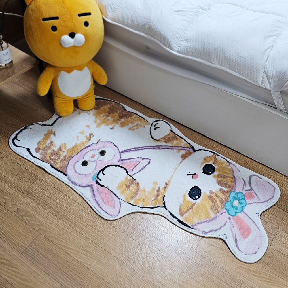 고양이 침실 거실 주방 욕실 아이방 화장실 극세사 발매트 러그 - 상품 이미지