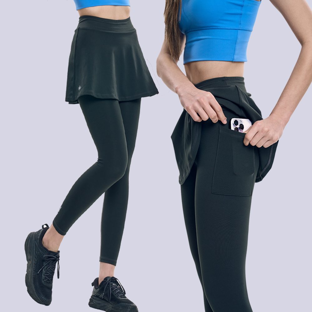 힙커버 레깅스커버업 엉덩이가리개 레깅스위에 치마 투인원 빅사이즈 스커트 일체형