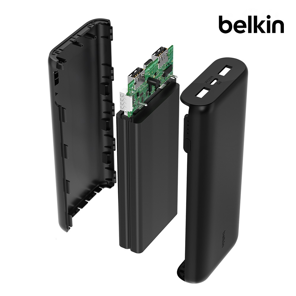 벨킨 20000mAh 3포트 PD PPS 20W 컴팩트 고속 충전 보조배터리 BPB014bt 아이폰17 16 15 갤럭시 S25 호환 기내반입 글로벌 안전인증 - 상세 이미지 3