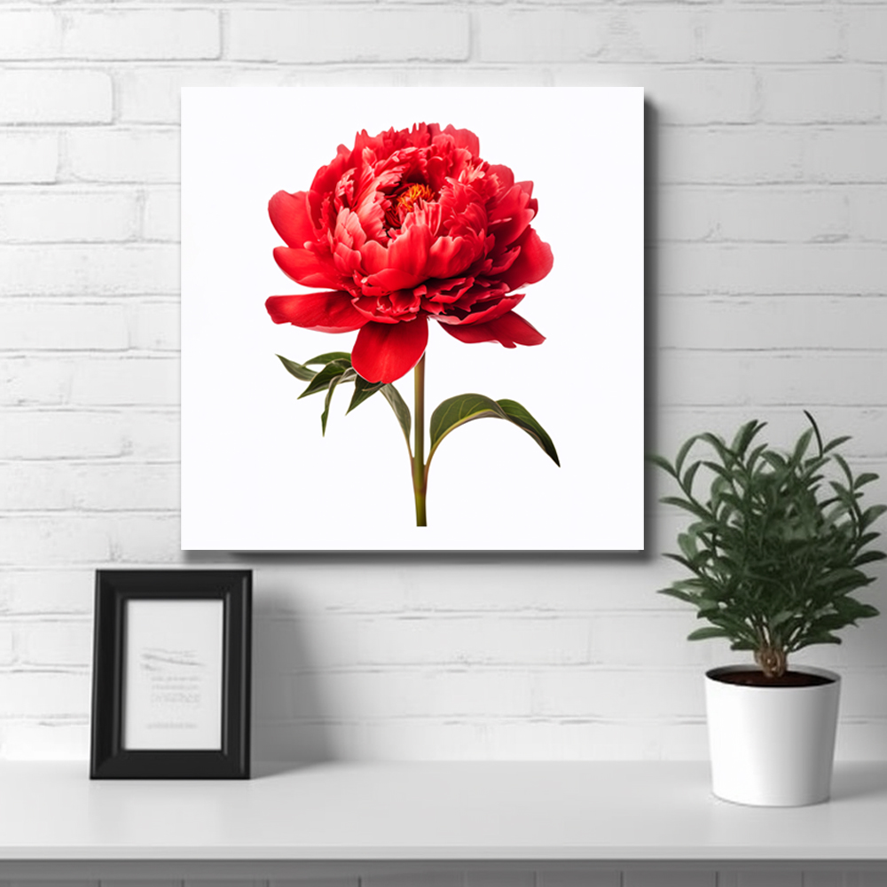 부귀 모란 80x80cm 캔버스액자 모란그림 - 상세 이미지 2