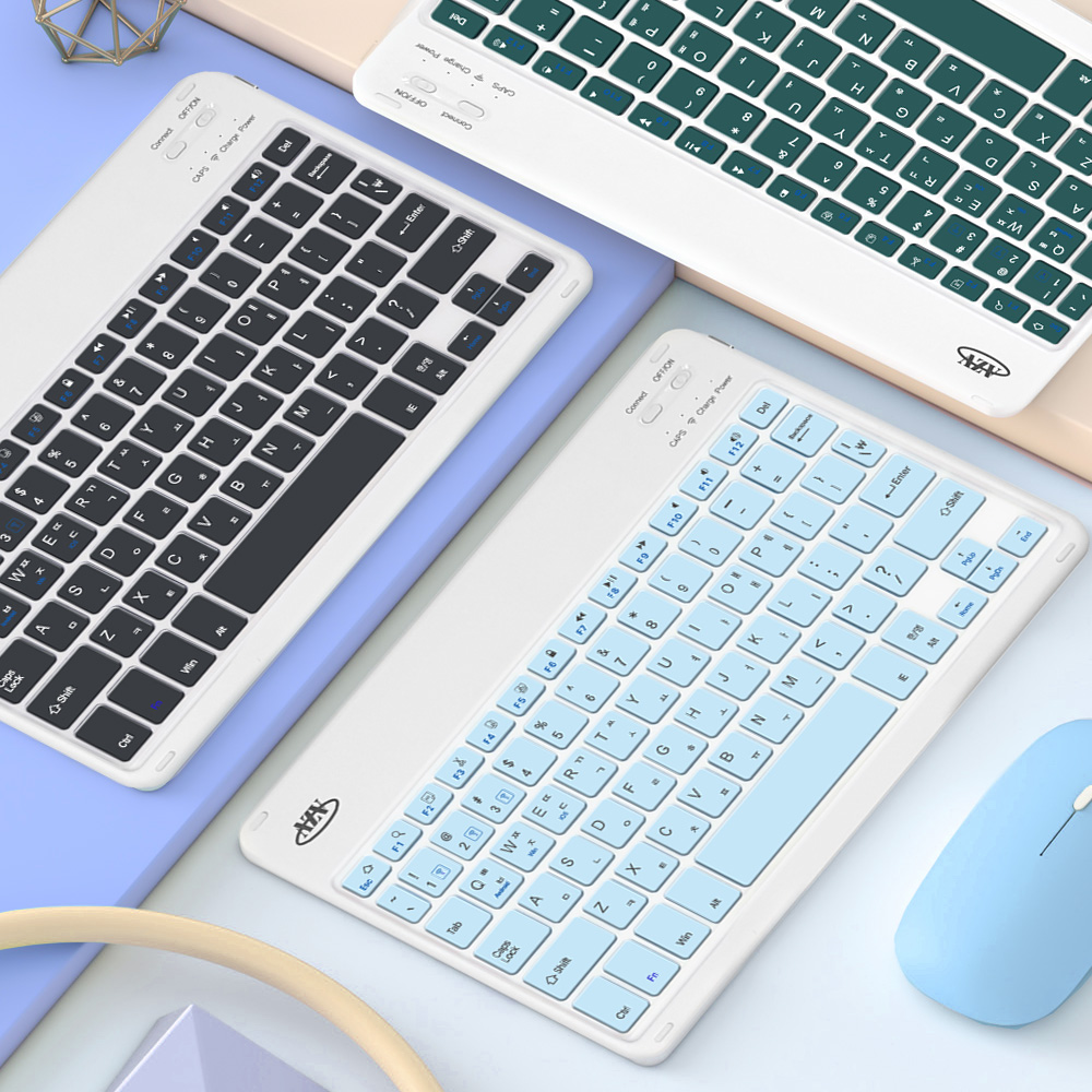 태블릿 휴대폰 아이패드 레노버 갤럭시탭 호환 한글자판각인 블루투스 기본 키보드 마우스