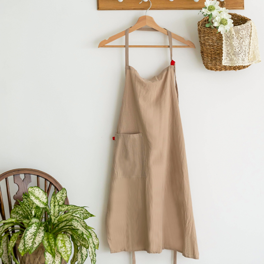 원포켓 주방 린넨앞치마 어린이집 바리스타 미용실 앞치마