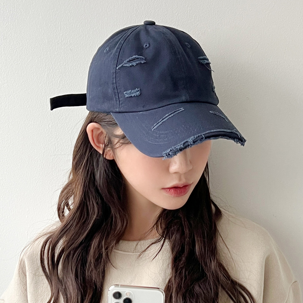 워싱코튼 무지 빈티지볼캡 캡 모자 남녀공용 모음 - 상세 이미지 3