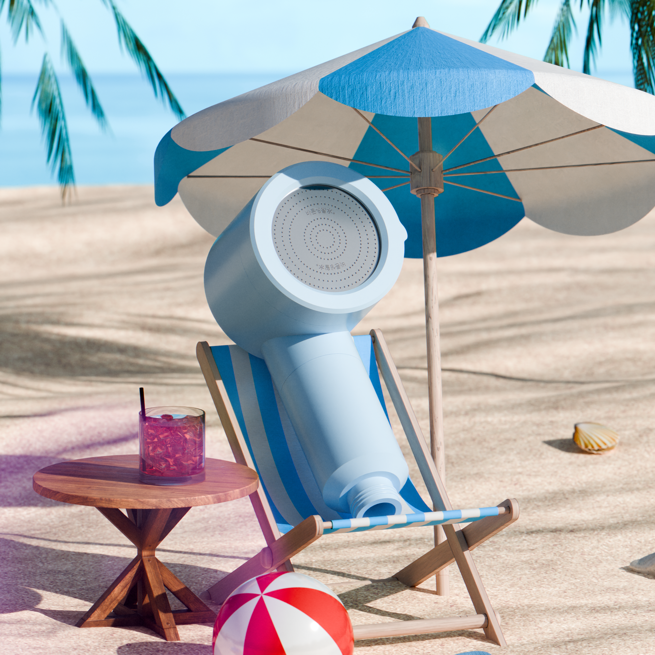 [단독] 바른생활수 여행용 미니 필터 샤워기 헤드 유럽 발리 베트남 나트랑 샤워필터 석회수