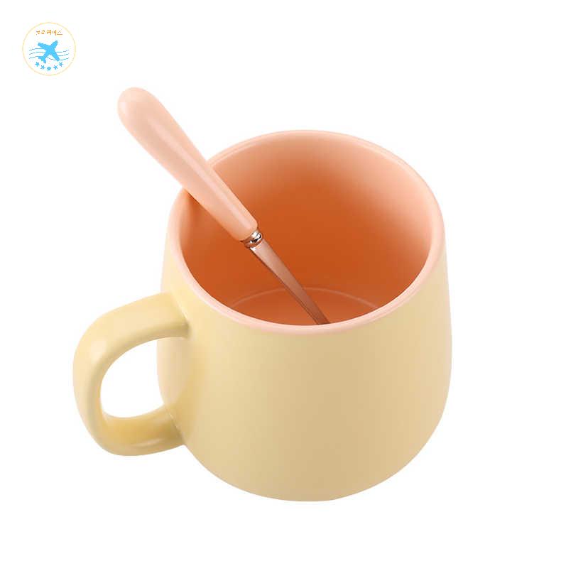 북유럽 파스텔 르쿠르제 집들이 머그컵 선물 컬러 마카롱 블루보틀 - 상세 이미지 5